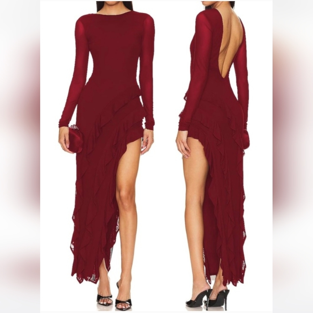 CAPUFFY Elegant & Sexy Long Sleeve Maxi Dress